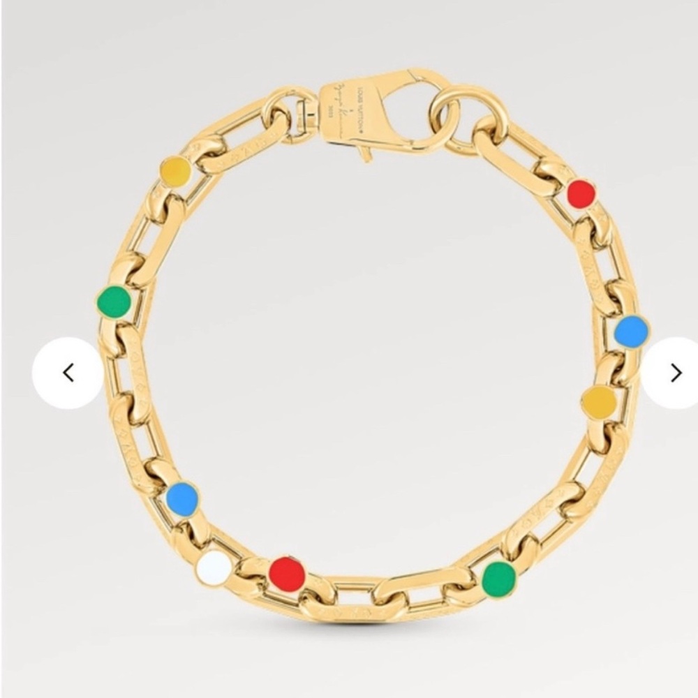Louis Vuitton and Yayoi Kusama Gold Necklace with Elegant Design